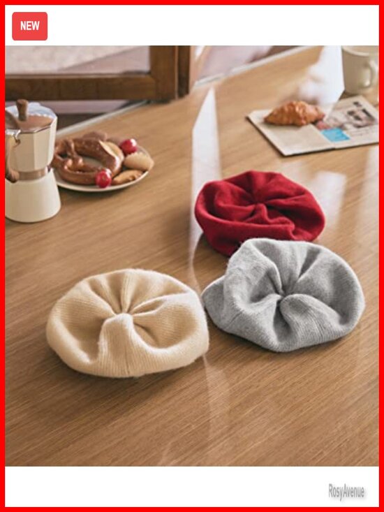 100% Cashmere Beanie in Gift Box, Oversized Women Hat